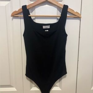 Aritzia Black Square Neck Bodysuit